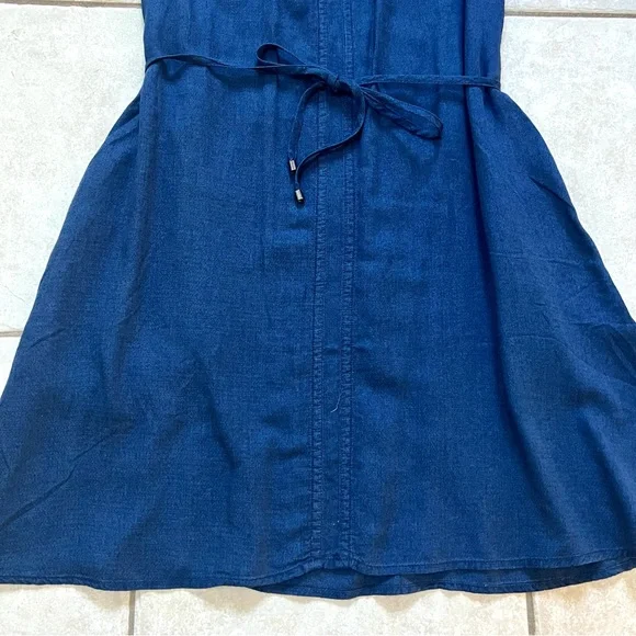 NWT Splendid Willow Tie-Waist Dark Wash Dress - Picture 7 of 13